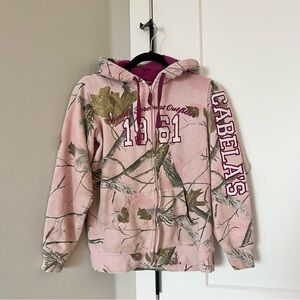Pink realtree camo Cabelas zip up hoodies